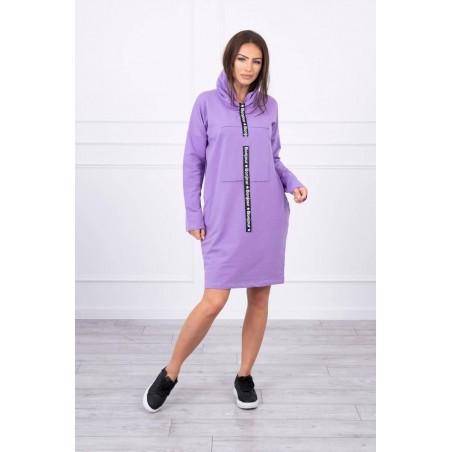 Dámske mikinové šaty 0153 - fialové