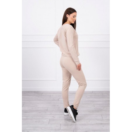 Dámska béžová tepláková súprava 9090