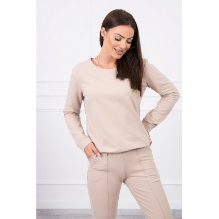 Dámska béžová tepláková súprava 9090
