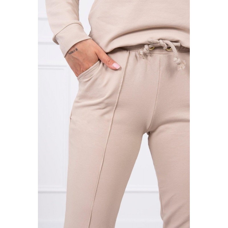 Dámska béžová tepláková súprava 9090