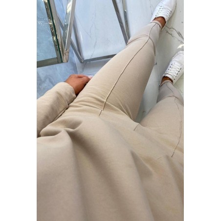 Dámska béžová tepláková súprava 9090