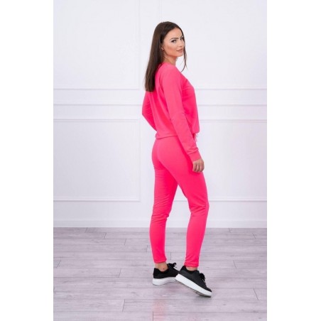 Dámska neónovo ružová tepláková súprava 9090