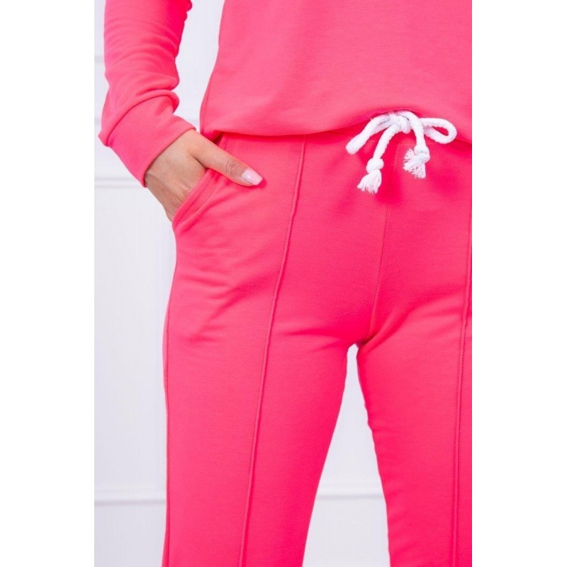 Dámska neónovo ružová tepláková súprava 9090