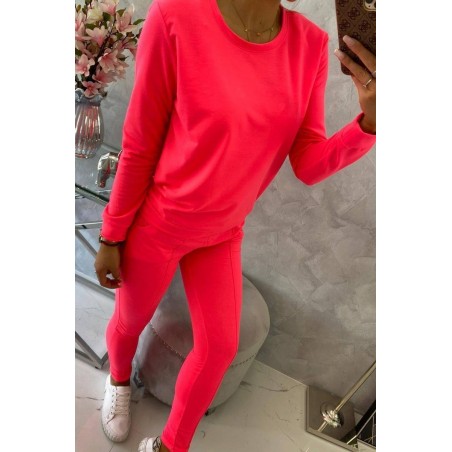 Dámska neónovo ružová tepláková súprava 9090