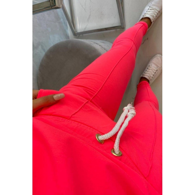 Dámska neónovo ružová tepláková súprava 9090