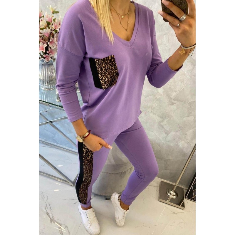 Dámska tepláková súprava 0068 - fialová