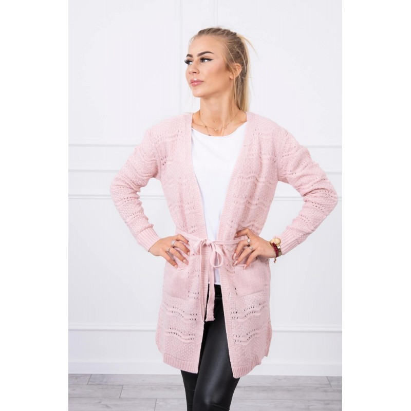 Dámsky tenký kardigán SN-7017 - ružový