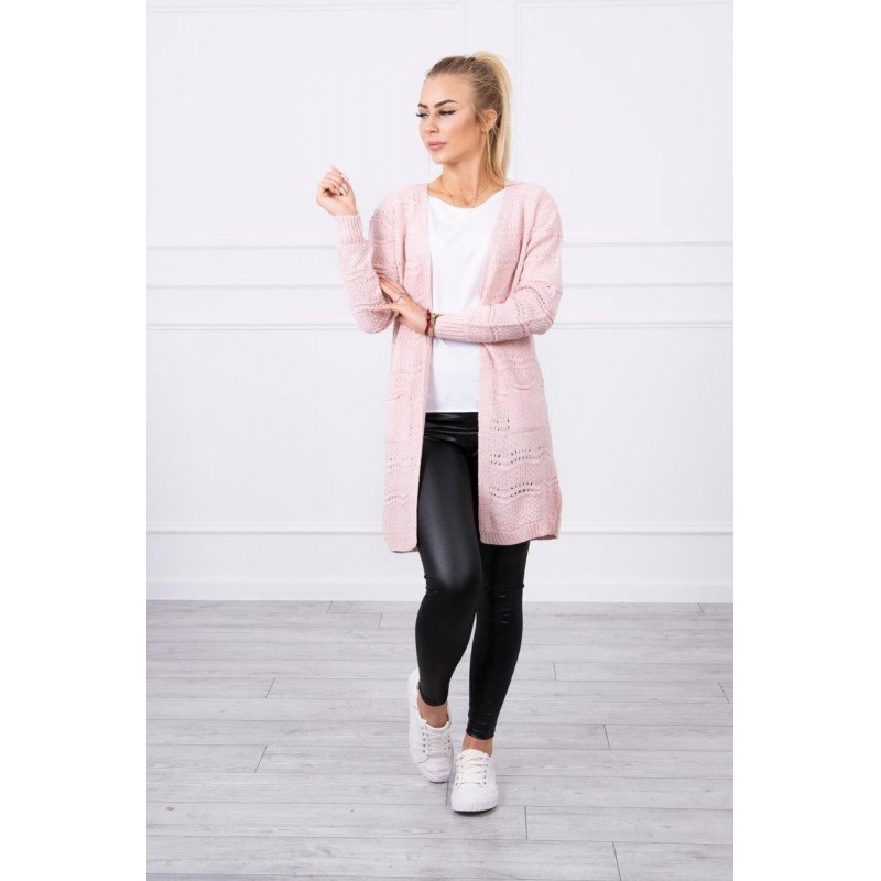 Dámsky tenký kardigán SN-7017 - ružový