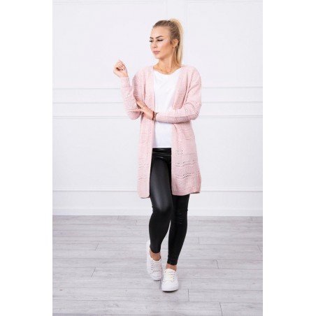 Dámsky tenký kardigán SN-7017 - ružový