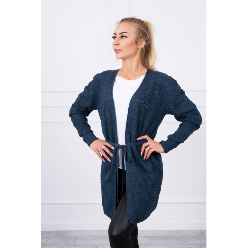 Dámsky tenký kardigán SN-7017 - modrý