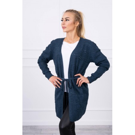 Dámsky tenký kardigán SN-7017 - modrý