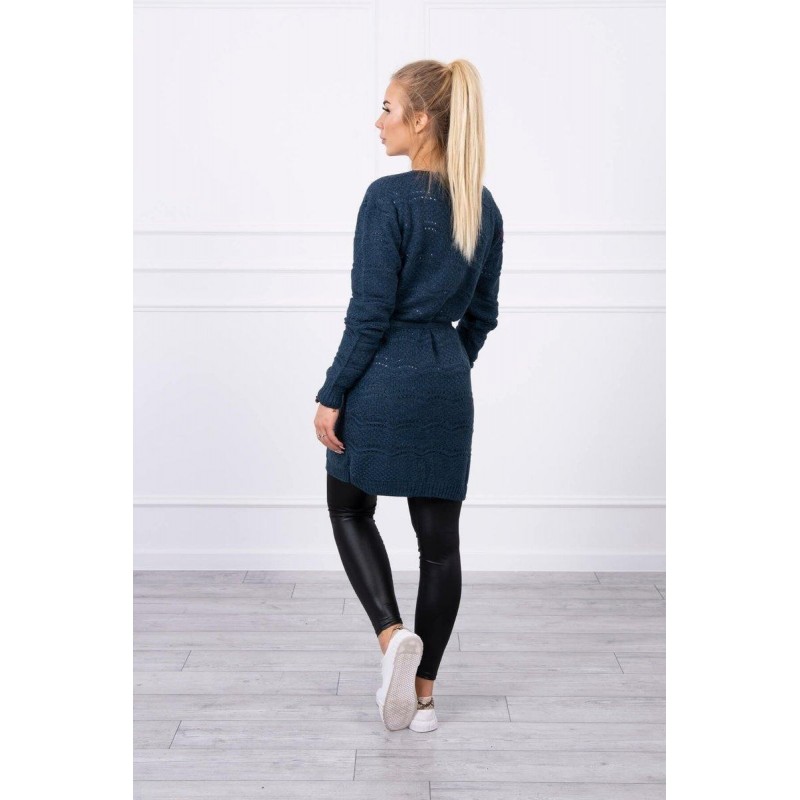 Dámsky tenký kardigán SN-7017 - modrý