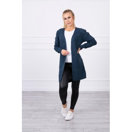 Dámsky tenký kardigán SN-7017 - modrý