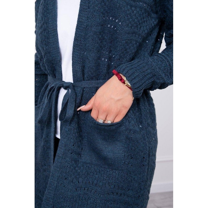 Dámsky tenký kardigán SN-7017 - modrý