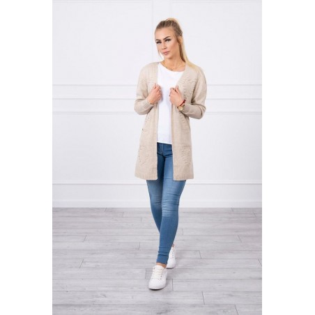 Dámsky béžový kardigán SN-7013