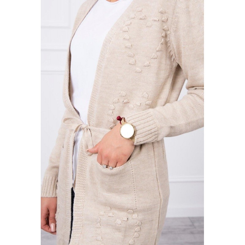 Dámsky béžový kardigán SN-7013