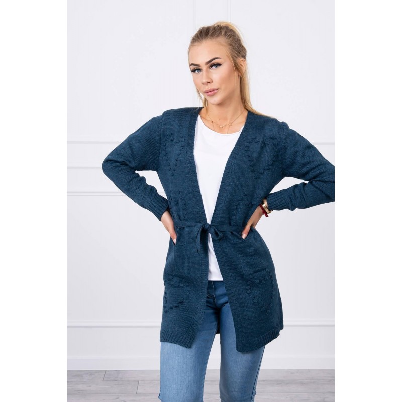 Dámsky modrý kardigán SN-7013