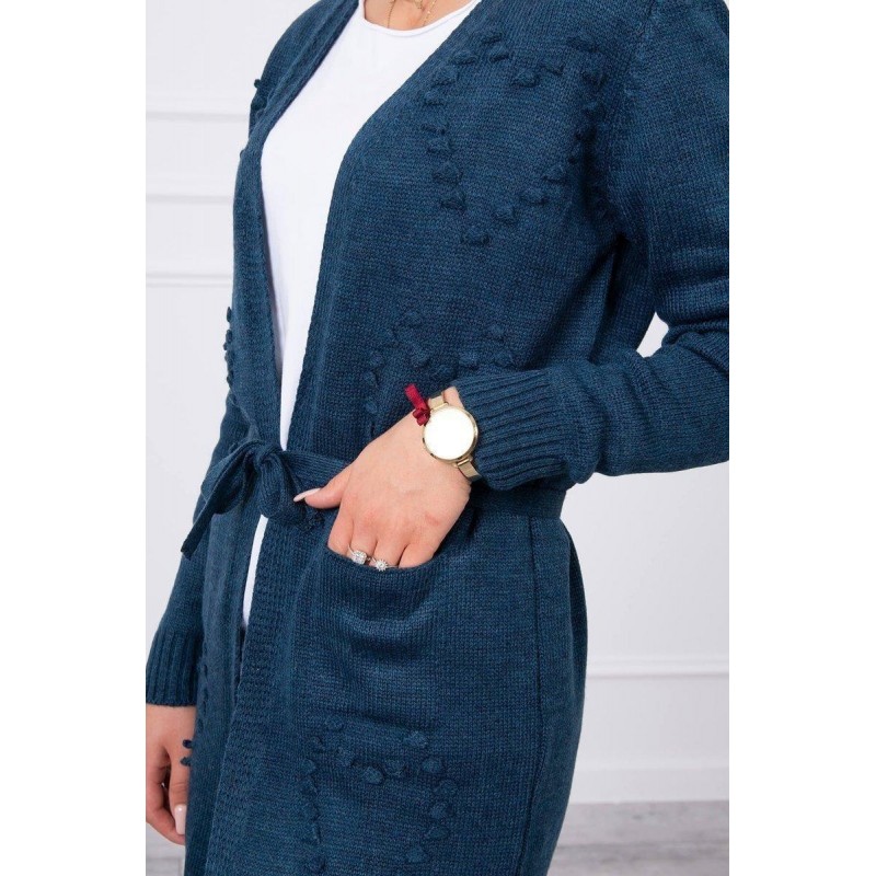 Dámsky modrý kardigán SN-7013