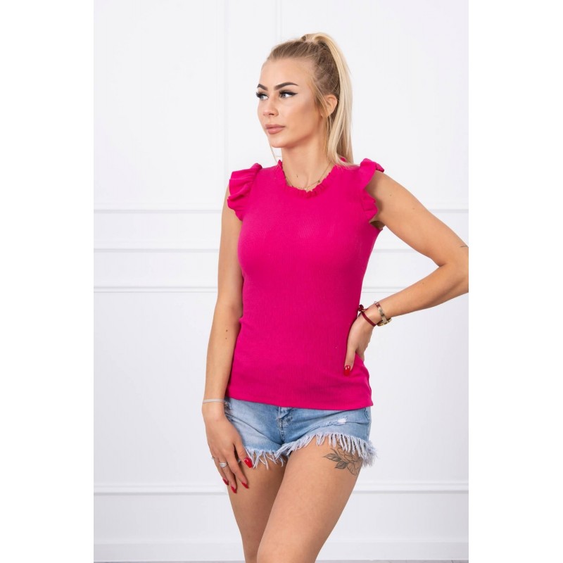 Dámska blúzka s volánmi 9092 - fuchsiová