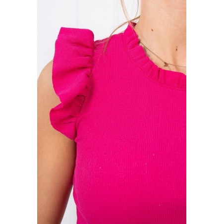 Dámska blúzka s volánmi 9092 - fuchsiová