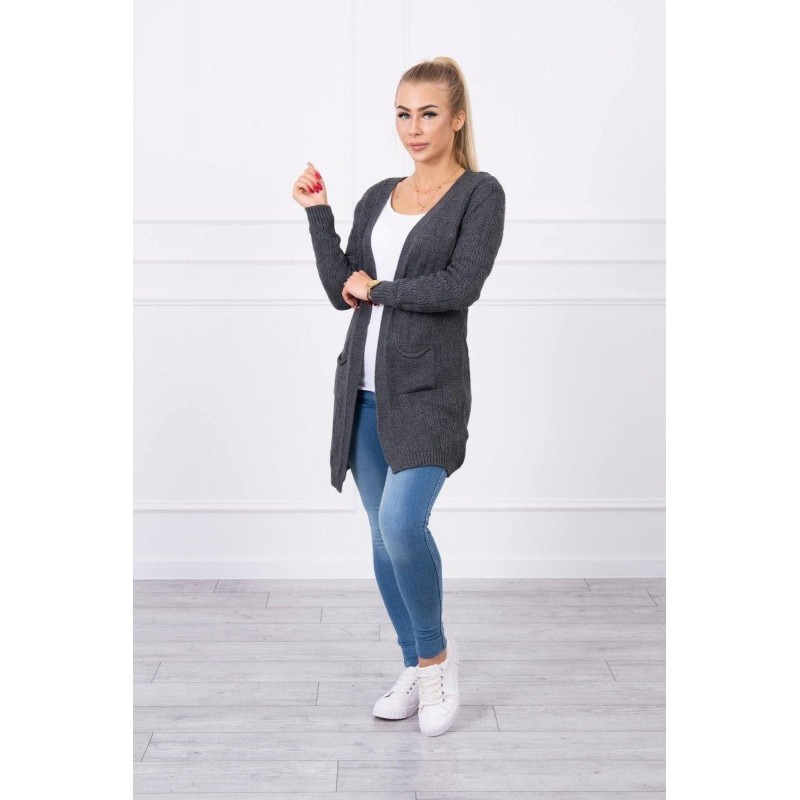 Dámsky grafitový kardigán SN-7016