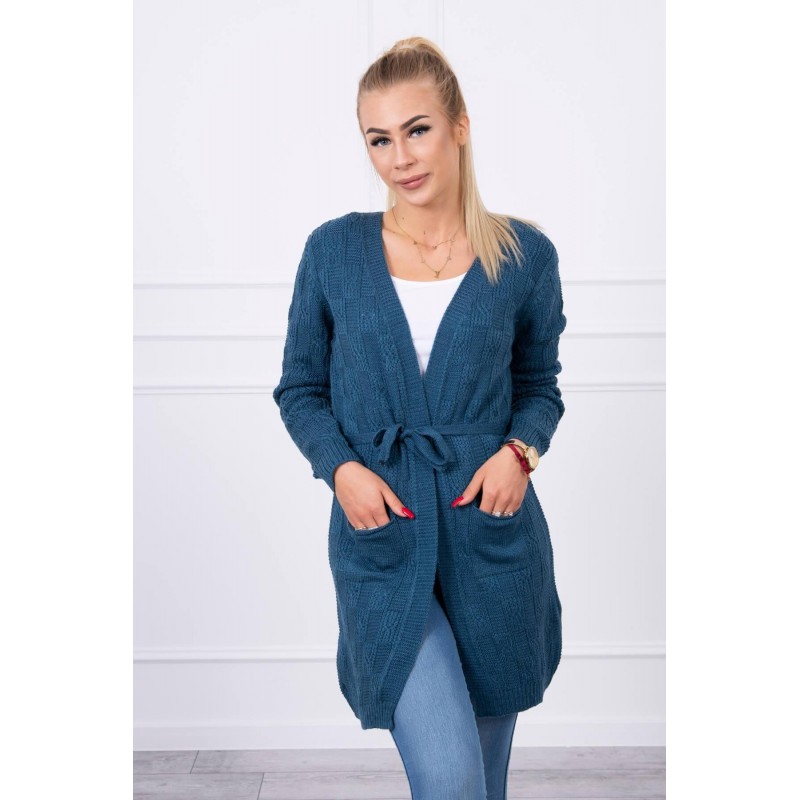 Dámsky modrý kardigán SN-7016