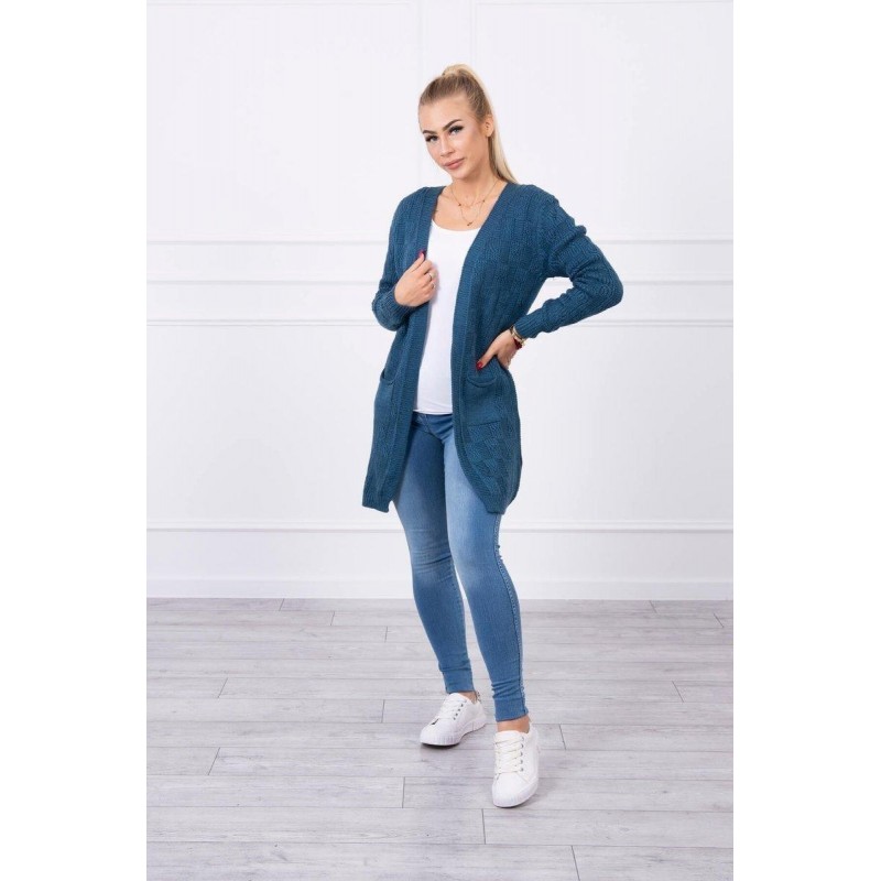 Dámsky modrý kardigán SN-7016