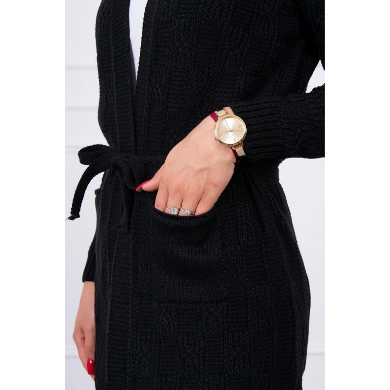 Dámsky čierny kardigán SN-7016