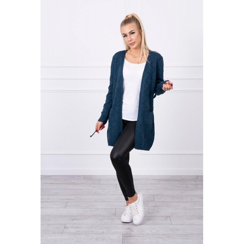 Kardigán pre dámy SN-7001 - modrý