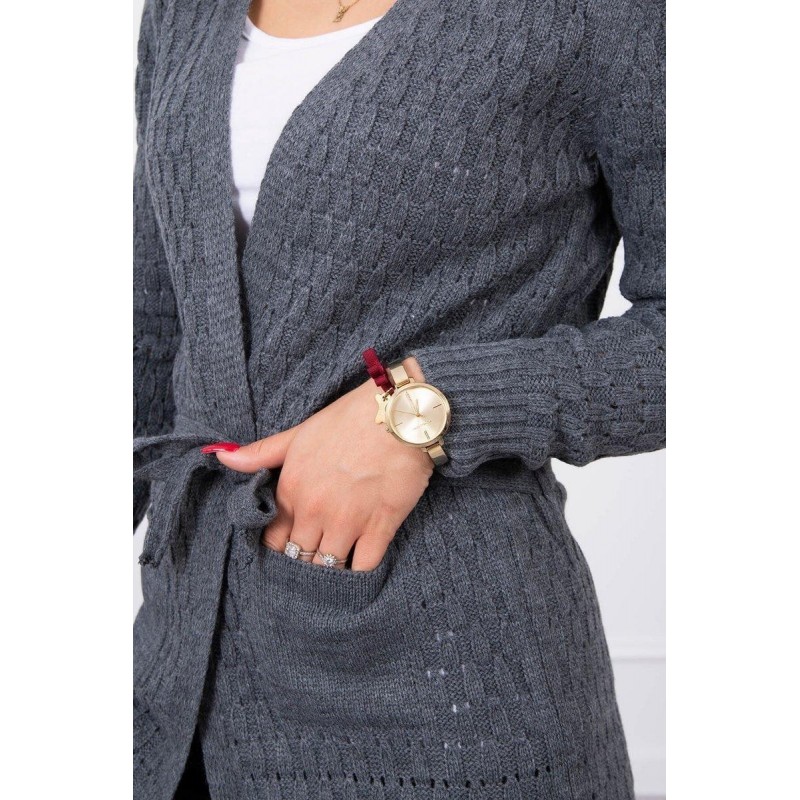 Kardigán pre dámy SN-7015 - grafitový