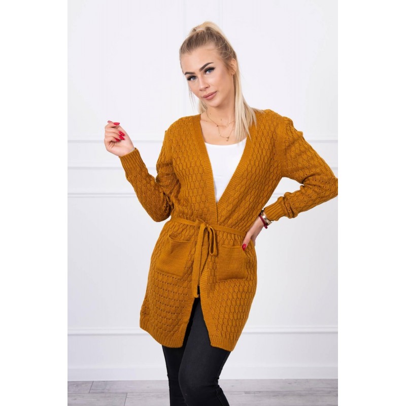 Kardigán pre dámy SN-7015 - horčicový