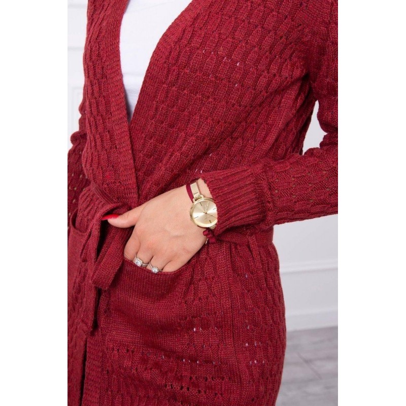 Kardigán pre dámy SN-7015 - bordový