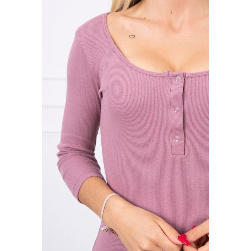 Dámske šaty s výstrihom 8975 - tmavoružové