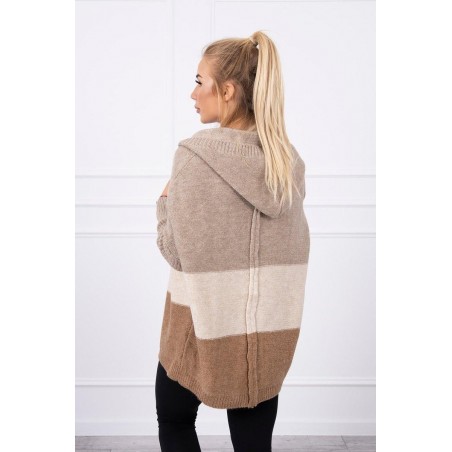 Dámsky kardigán 2019-15 - kapučínový-béžový-hnedý