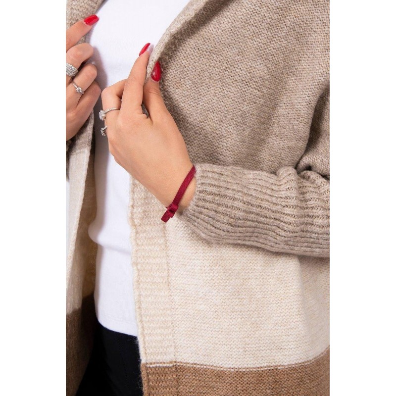 Dámsky kardigán 2019-15 - kapučínový-béžový-hnedý