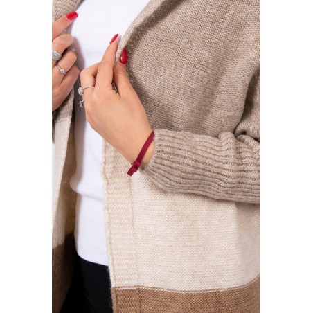 Dámsky kardigán 2019-15 - kapučínový-béžový-hnedý