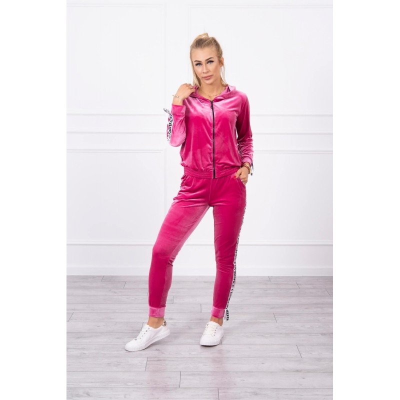 Fuchsiová dámska velúrová tepláková súprava 9103