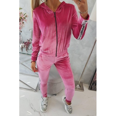 Fuchsiová dámska velúrová tepláková súprava 9103