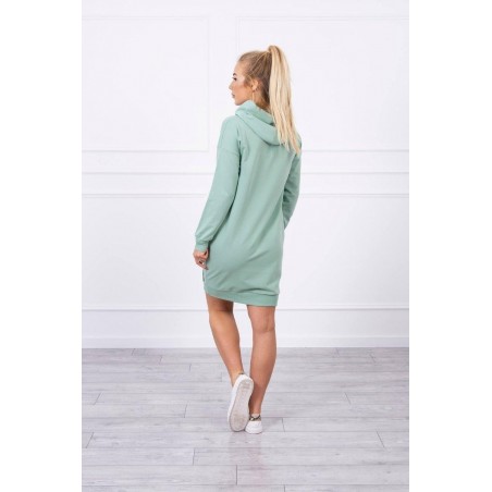 Dámsky šaty s kapucňou 67292 - tmavomätové