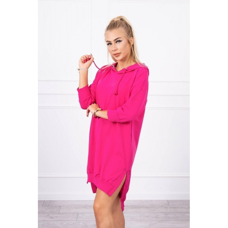 Šaty s kapucňou pre dámy 9078 - fuchsiové