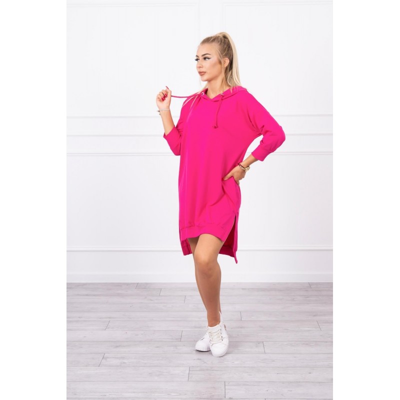 Šaty s kapucňou pre dámy 9078 - fuchsiové