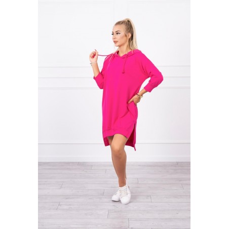 Šaty s kapucňou pre dámy 9078 - fuchsiové