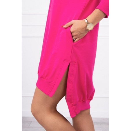 Šaty s kapucňou pre dámy 9078 - fuchsiové