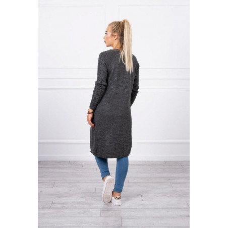 Dámsky grafitový kardigán s vreckami 2020-3