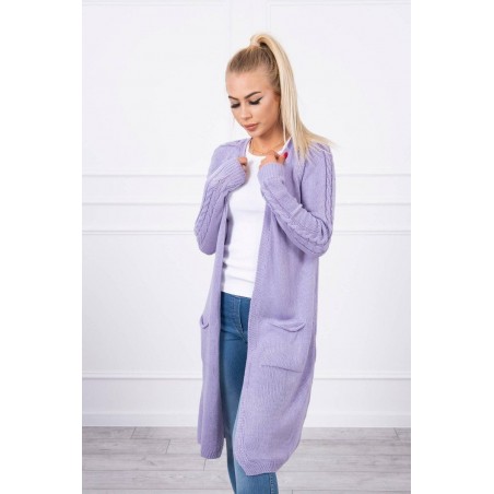 Dámsky fialový kardigán s vreckami 2020-3