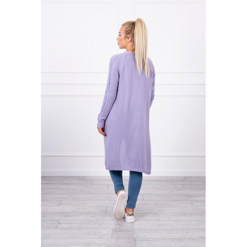 Dámsky fialový kardigán s vreckami 2020-3