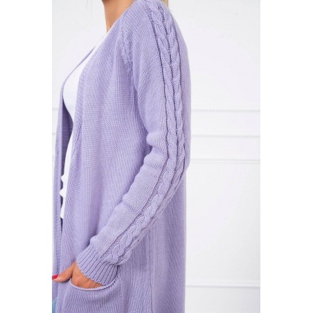 Dámsky fialový kardigán s vreckami 2020-3