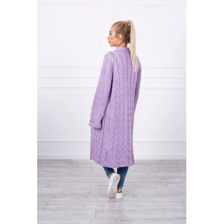 Dámsky fialový dlhý kardigán 2020-11