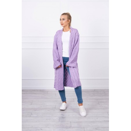 Dámsky fialový dlhý kardigán 2020-11