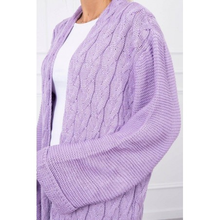 Dámsky fialový dlhý kardigán 2020-11